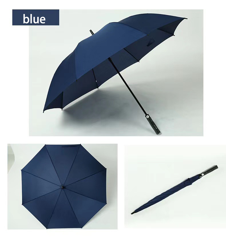 Black Coating Promotion Advertising Wholesale Custom Print Logo Straight Windproof Umbrella with logo printing