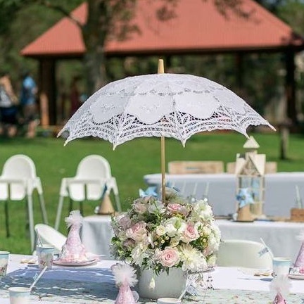 Lace Parasol Umbrella Wedding Lace Parasol Umbrella Vintage Lace Umbrella with Handle for Bridesmaid Flower Girl