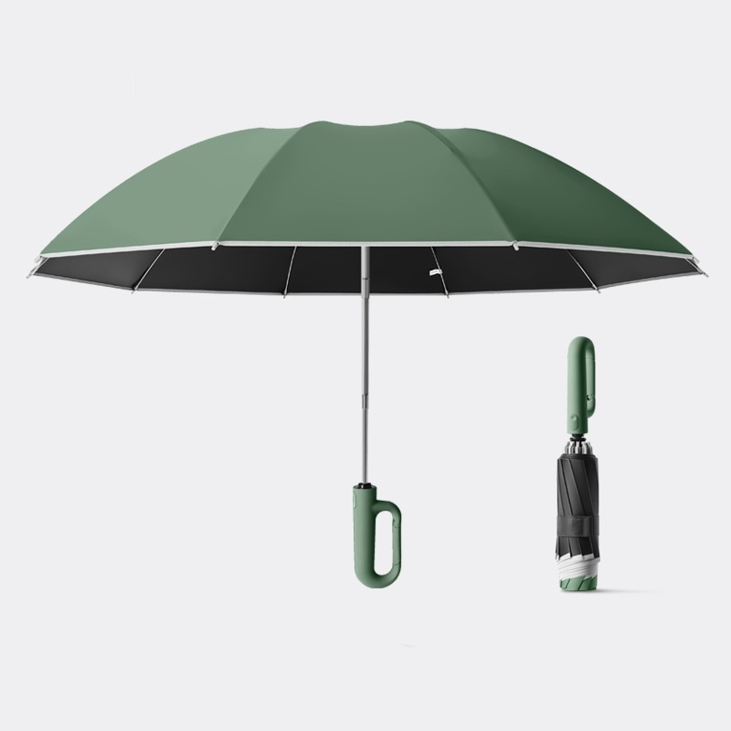 2024 Novelty O Shape Handle Umbrella Quickly Automatic Open Umbrella Windproof 2 Folding Umbrella