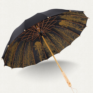 Amazon Elegant wood Parasol Umbrella custom Japan fancy umbrella wedding Vintage Umbrella for decor