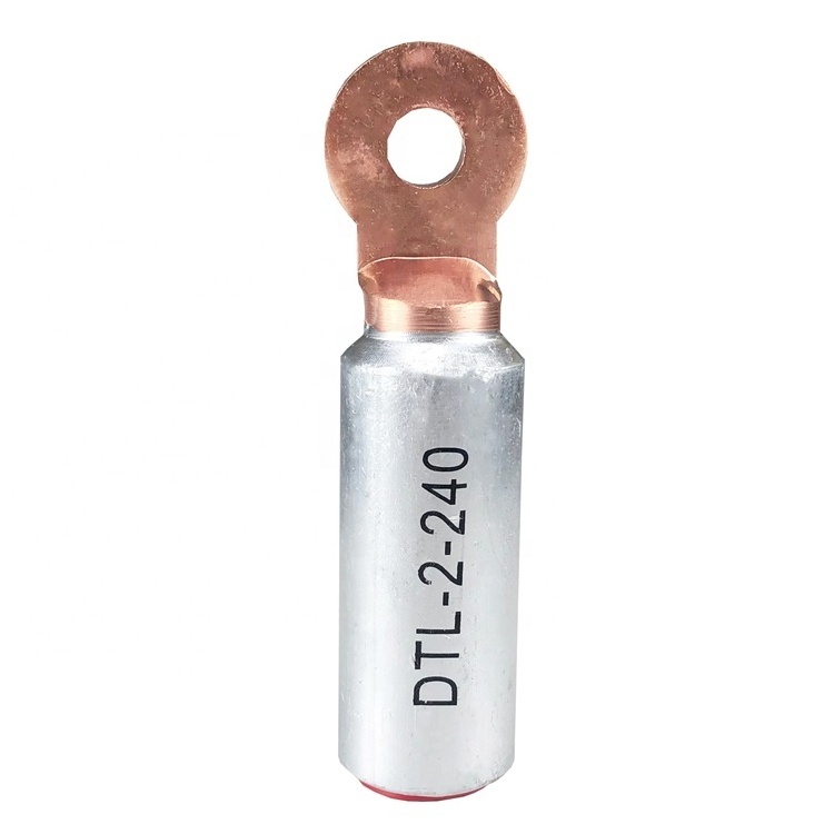 Dtl-2 Copper Aluminium Bimetal Dtl Cable Lugs Electric Power Connector Terminals