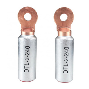 Dtl-2 Copper Aluminium Bimetal Dtl Cable Lugs Electric Power Connector Terminals