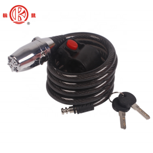 Excellent quality retractable steel cable lock high quality alarm cable lock for bike