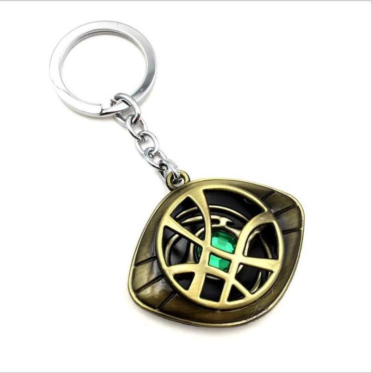 Doctor Strange Keychain Crystal Eye of Agamotto Key Chain Movie Key Ring Holder Pendant Keychain