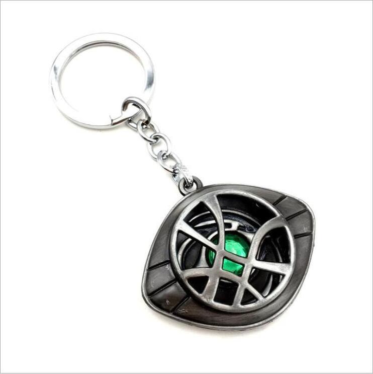 Doctor Strange Keychain Crystal Eye of Agamotto Key Chain Movie Key Ring Holder Pendant Keychain