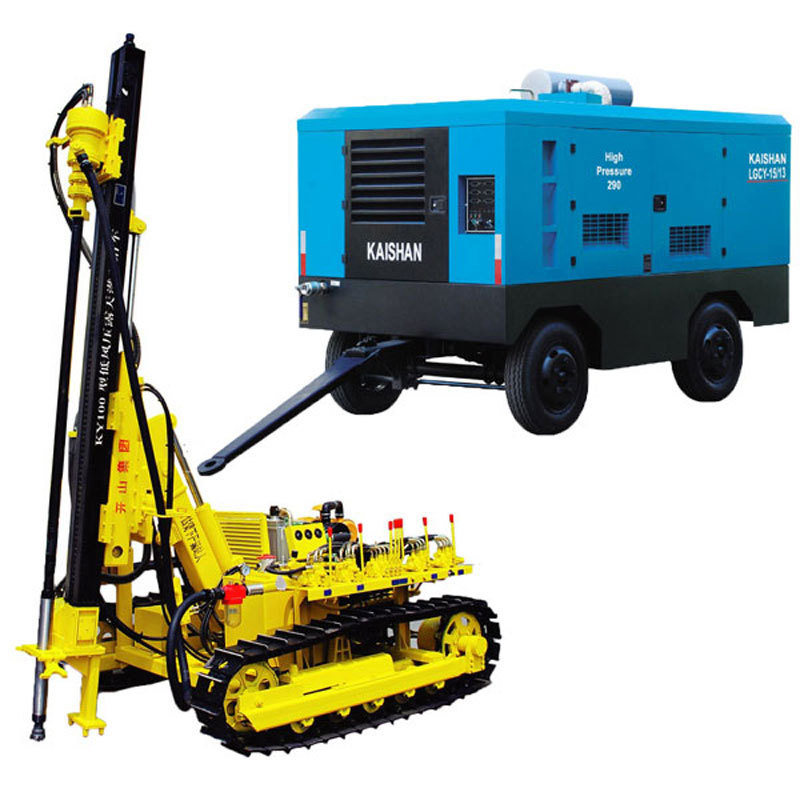 KAISHAN 500 cfm 200 psi Air Compressor Driven by Diesel Engine