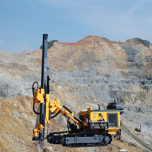 20m 25m deep smart rock portable dth surface blasting hole mini drill rig with diesel engine