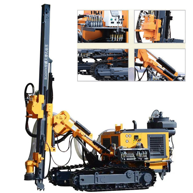 20m 25m deep smart rock portable dth surface blasting hole mini drill rig with diesel engine