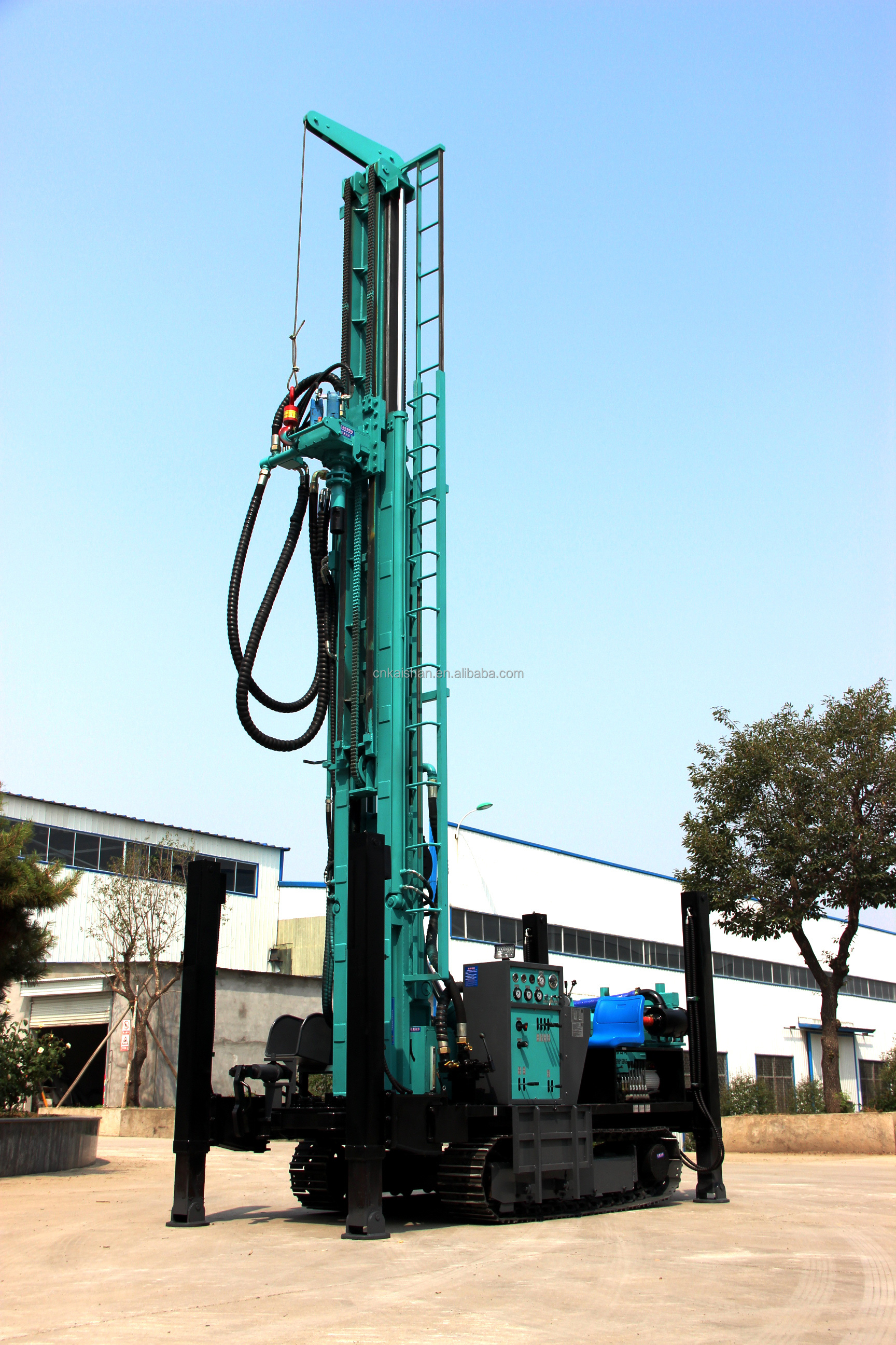 New upgrade 380m depth water well drilling rig with foam pump use for rock land low price water well machine