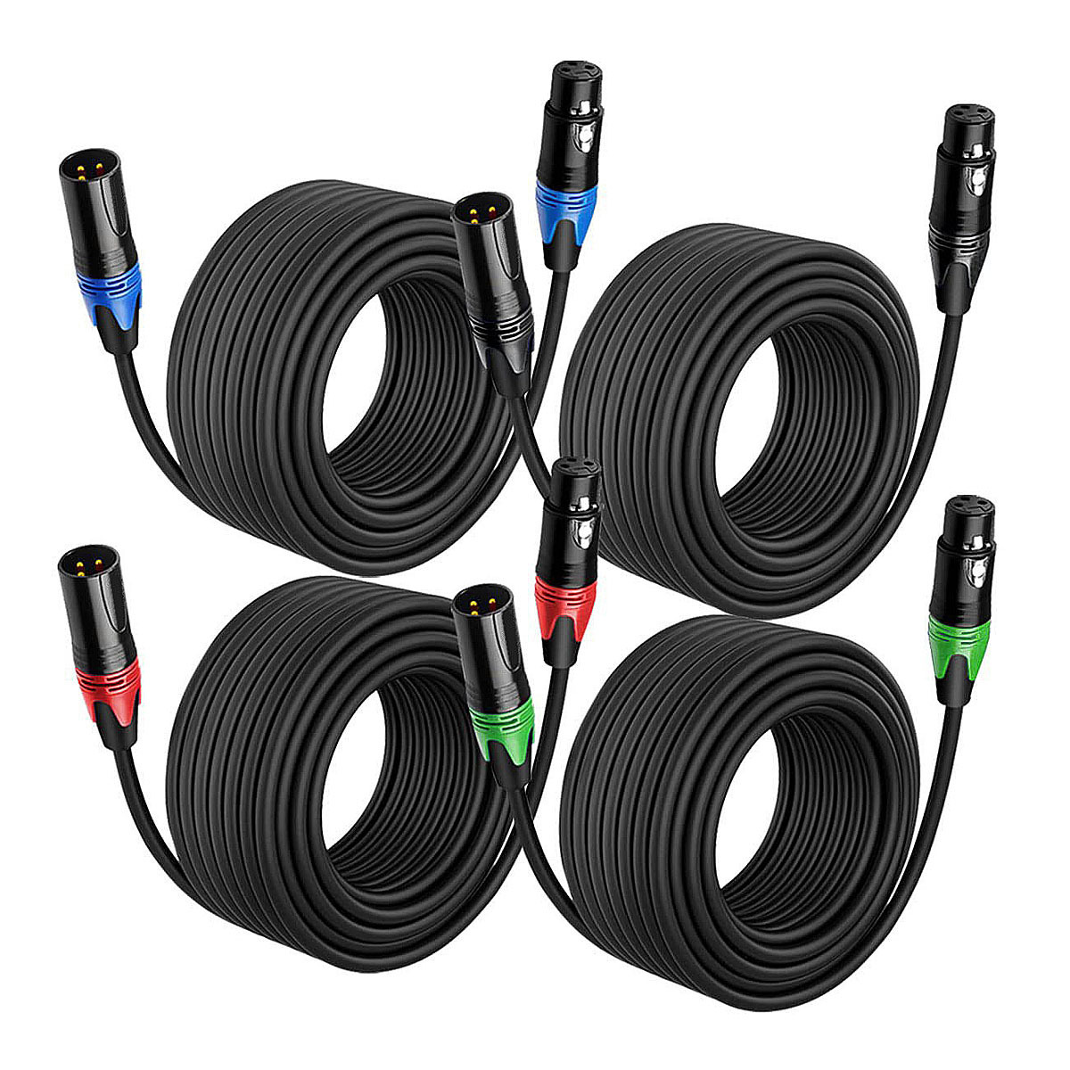 OEM Color xlr connector microphone cable plug male to double 2 xlr microphone dmx cable Microphone Cable Nickel plated