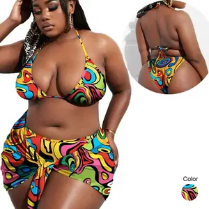 Summer New Fashion Plus Size Bikini Swimsuit Swimwear Beachwear 2023 Tribal African Bathing Suits For Woman