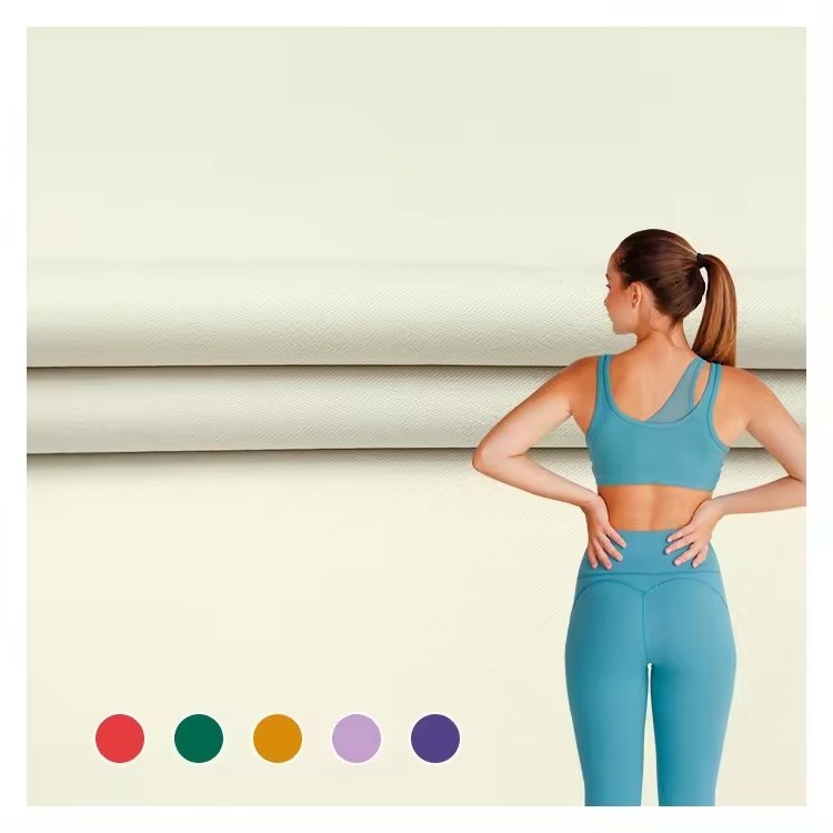 China Factory Branded Environmentally friendly Recycled 78 Polyester 22 Spandex Stretch Fabric For Yoga Clothing Sportswear