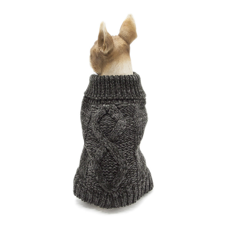 Fashion Pet Dog Cable Knit Warm Jumper Sweater Clothes Turtleneck Sweaters for Pet