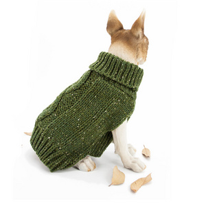 Fashion Pet Dog Cable Knit Warm Jumper Sweater Clothes Turtleneck Sweaters for Pet