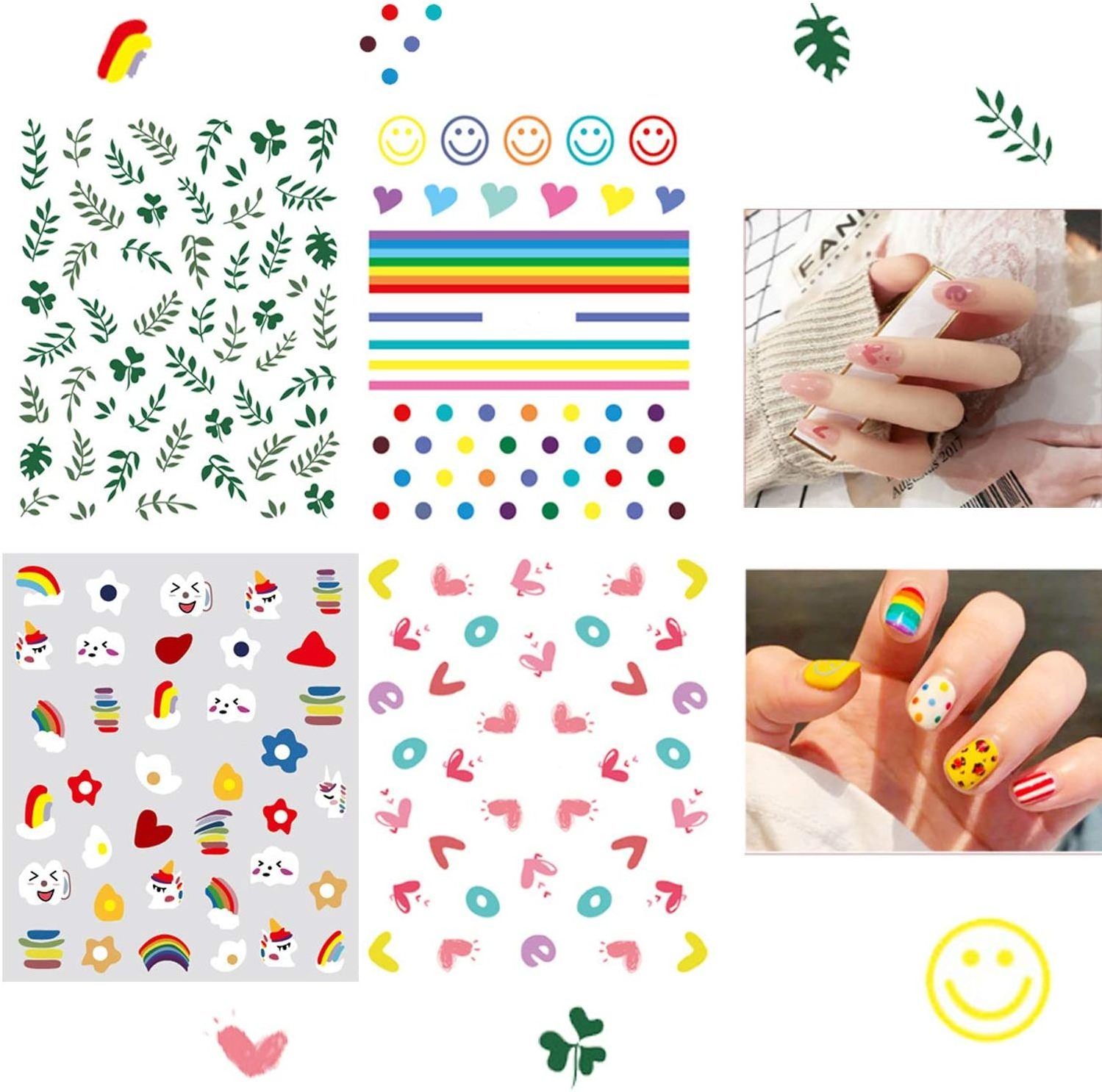 The factory provides high quality new pattern nail stickers 3D stickers for suitable girls