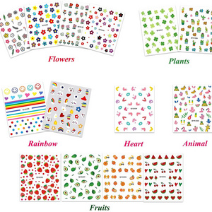 The factory provides high quality new pattern nail stickers 3D stickers for suitable girls