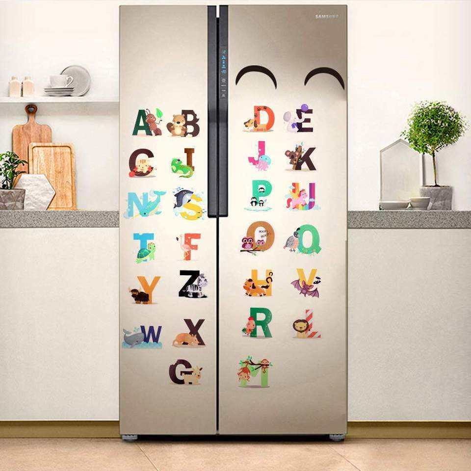 Wholesale Hot Sale Cartoon Alphabet Sticker Waterproof Home Decoration Children Wall Decal Vinyl Sticker