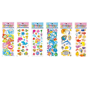 Wholesale marine animals cartoon stickers PVC material children's toys educational marine animals cartoon stickers