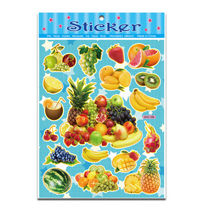 Hot selling fruits vegetables stationery scrapbook decorative water cup cartoon DIY diary sticker