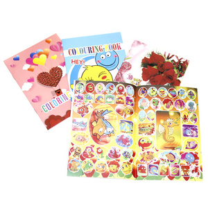 Wholesale Cheap Price Coloring Book Diy Children Sticker Preschool Education Hardcover Custom Sticker Book