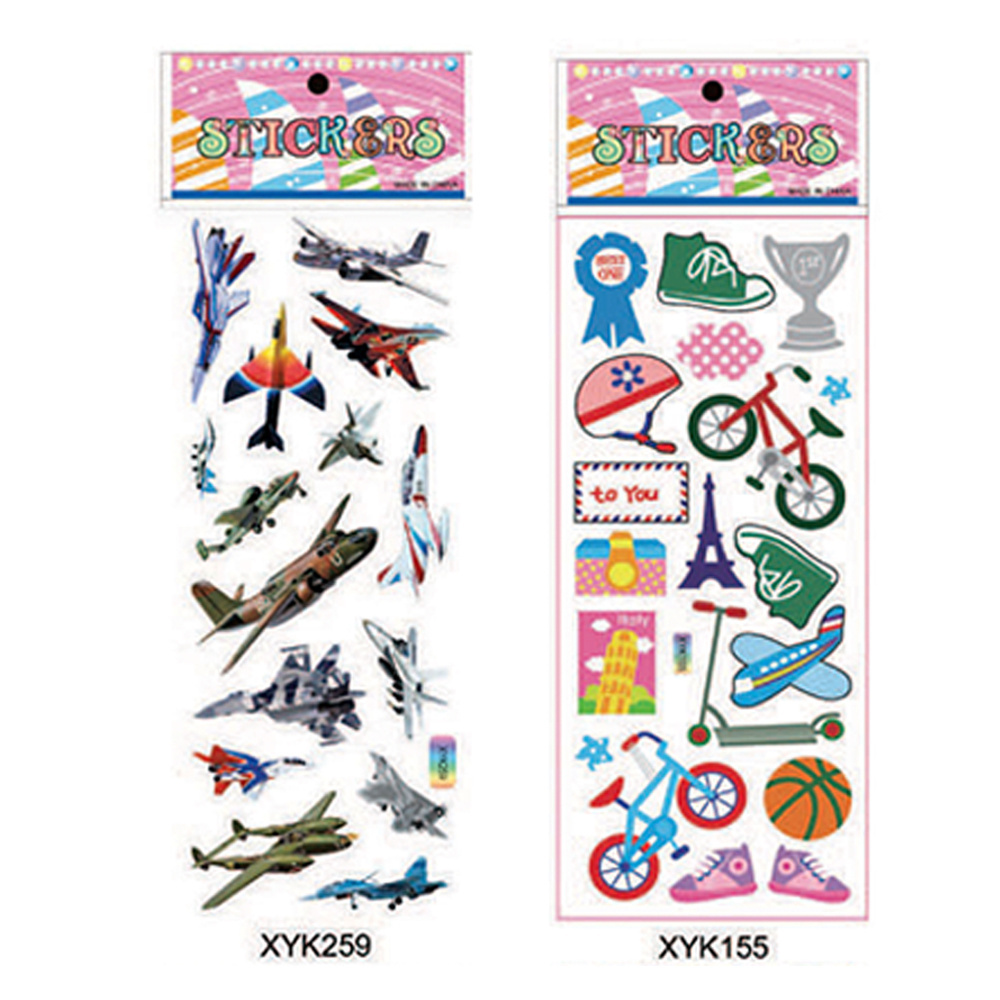 Customized Car Airplane Mechanical Stickers DIY Wall Decals Kids Easter Anime Sticker Pack