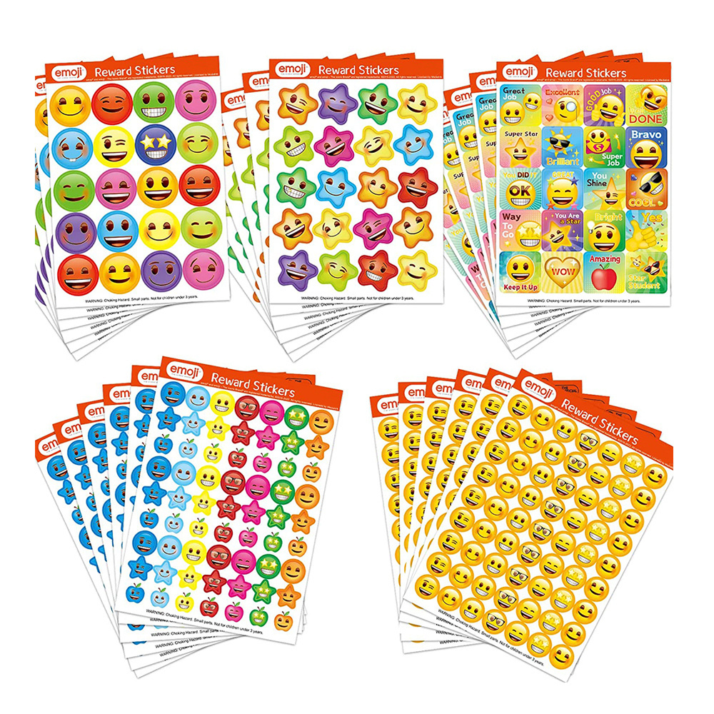 Wholesale Smiley Face Sticker Diy School Reward Sticker Scrapbook Diary Journal Stickers Decorativos