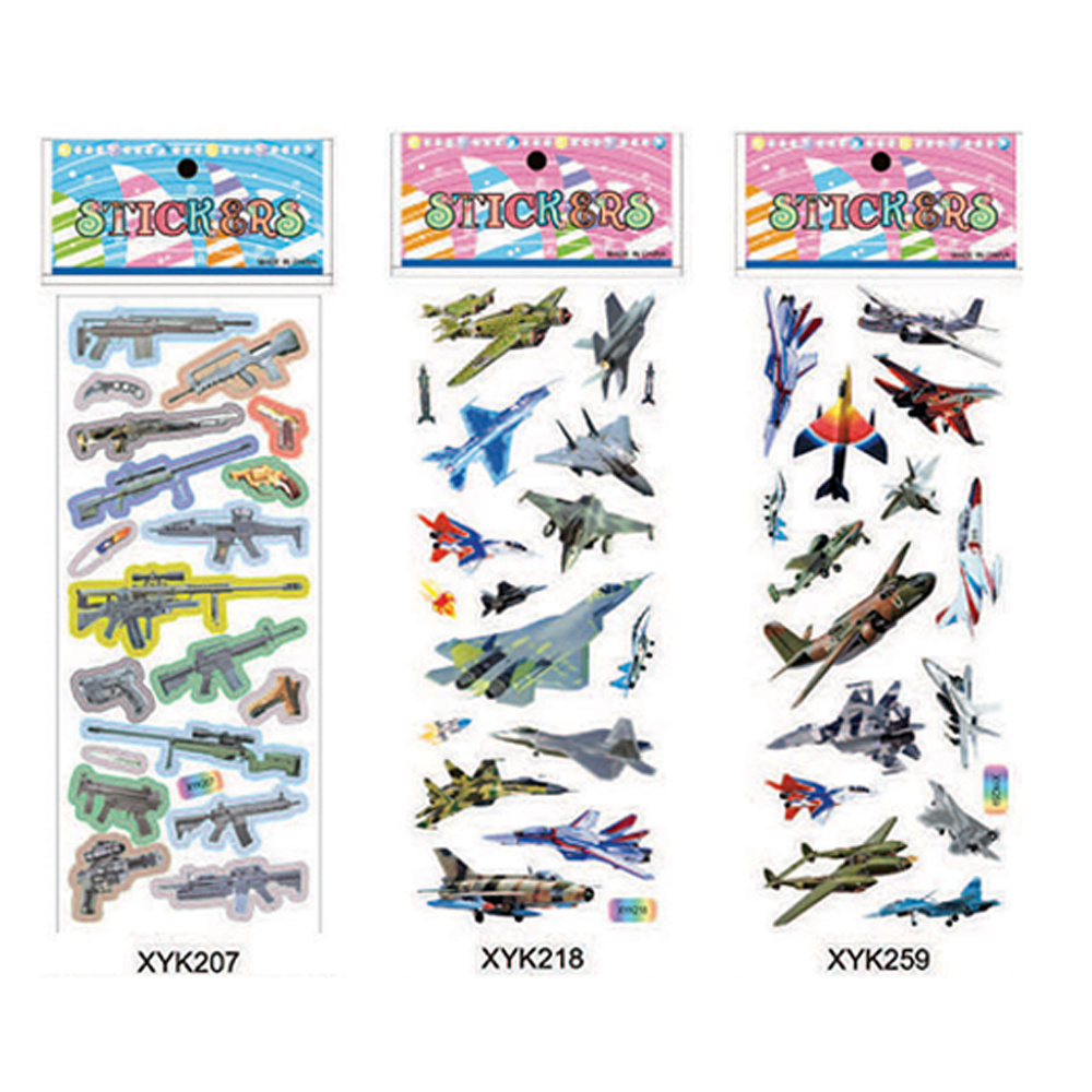 Customized Car Airplane Mechanical Stickers DIY Wall Decals Kids Easter Anime Sticker Pack