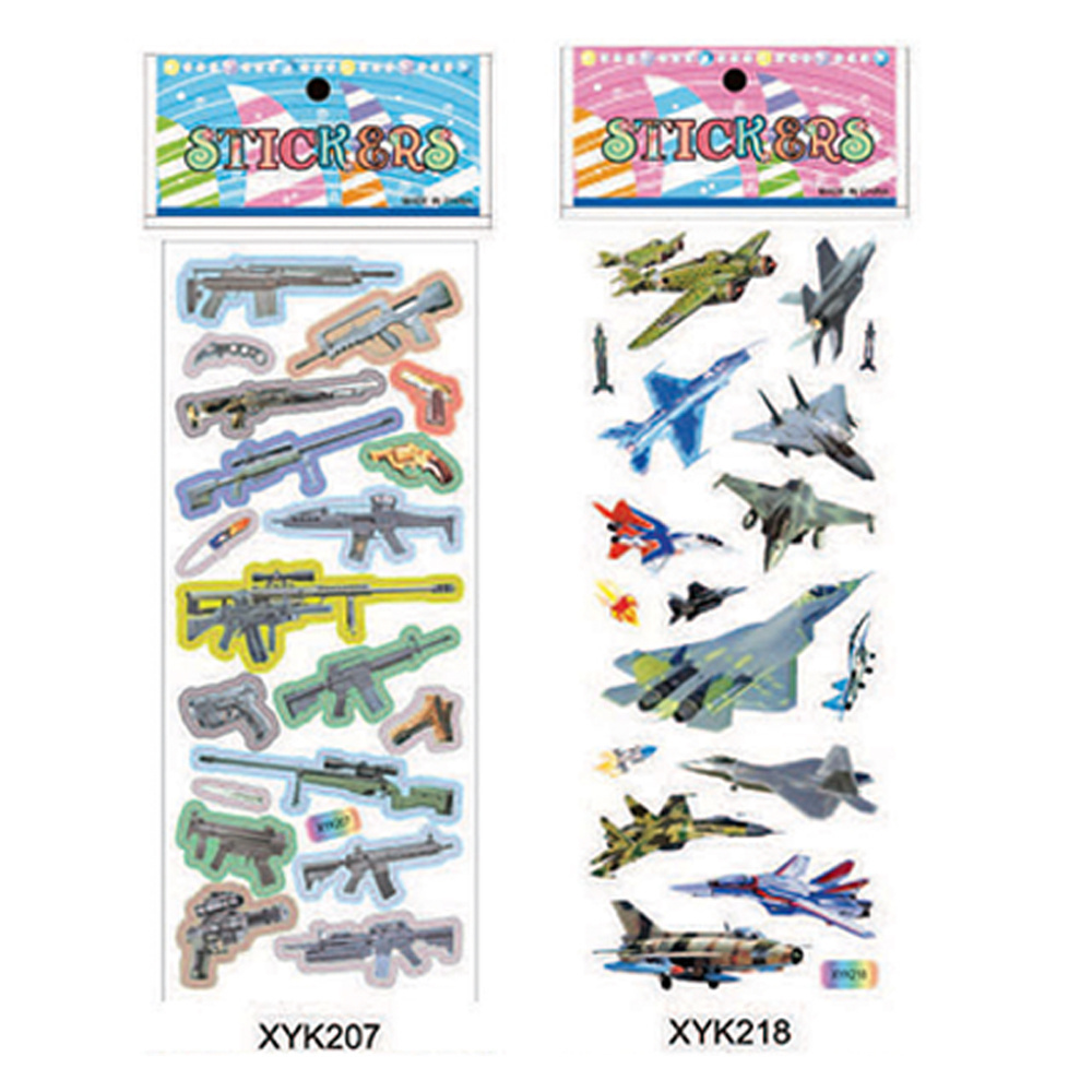 Customized Car Airplane Mechanical Stickers DIY Wall Decals Kids Easter Anime Sticker Pack