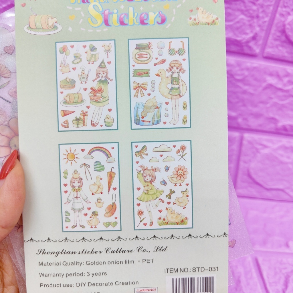 Wholesale Cute Cat Stickers Cartoon Cup Sticker Notebook Diy Girl Anime Pattern Hand Account Ledger Sticker Pack