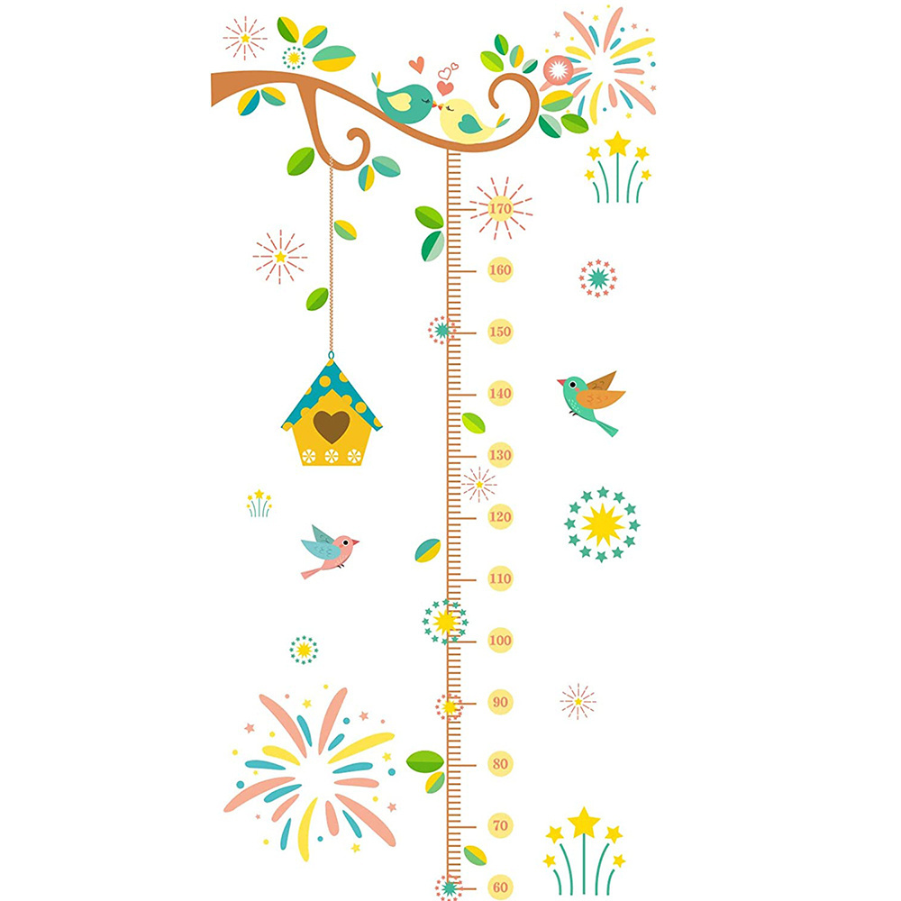 Hot Selling animal giraffe growth chart Height Measurement waterproof kids room nursery decoration Cartoon Height Wall Sticker