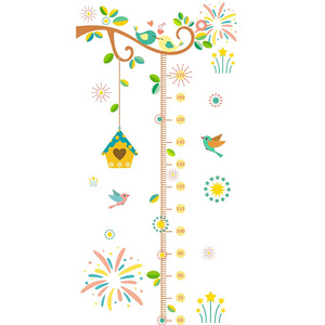 Hot Selling animal giraffe growth chart Height Measurement waterproof kids room nursery decoration Cartoon Height Wall Sticker