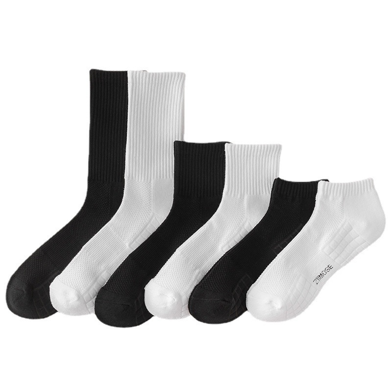 Wholesale Knitted Cushion Blank White Men Basketball Custom Logo Cotton Crew Sport Socks