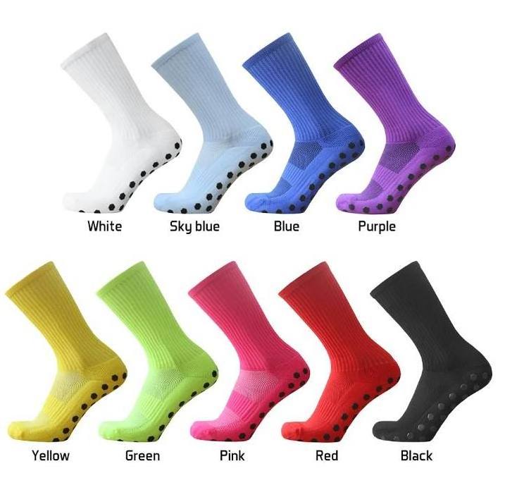 Anti Slip Fashion Men Compression Crew Pink Football Socks Custom Grip Soccer Sock