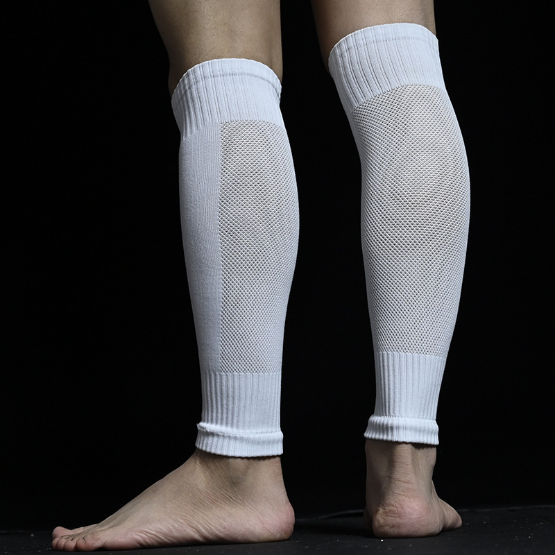 Wholesale Soccer Socks Sleeve combined with Grip socks for football sport footless socks