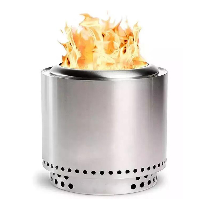 OEM Outdoor/Camping Stainless Steel Smokeless Stove Round Wood Burning Fire Pit