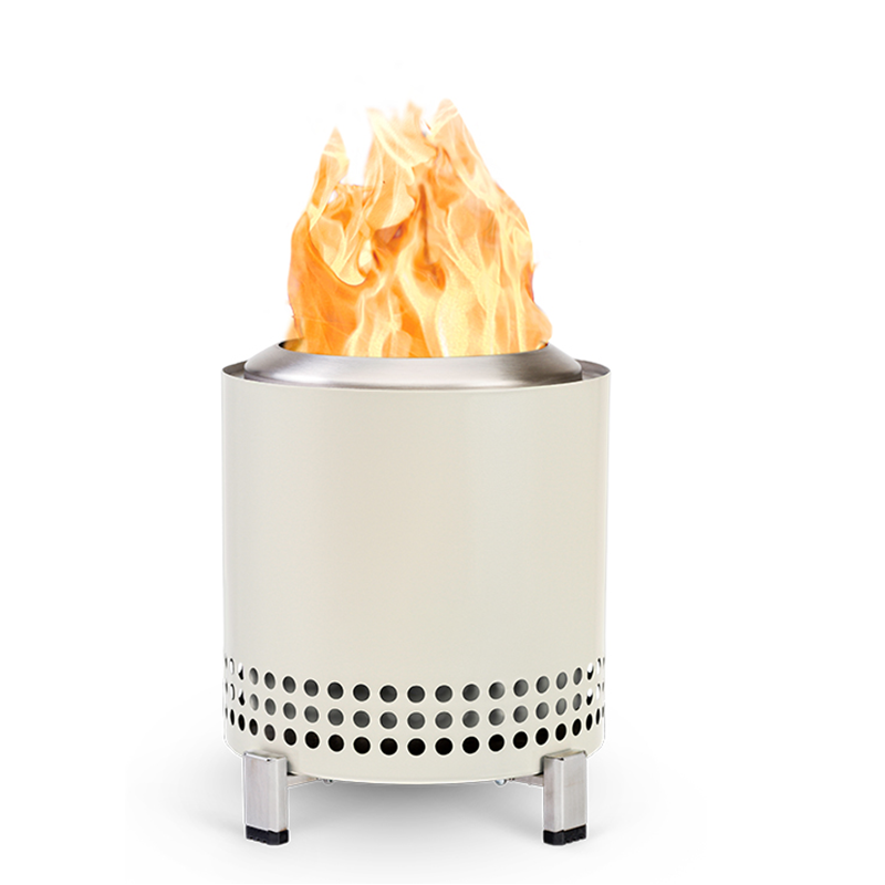 Wood Burning Bonfire Stainless Steel Mini Tabletop Stove with Stand Smokeless Garden Patio Outdoor Fire Pit Portable