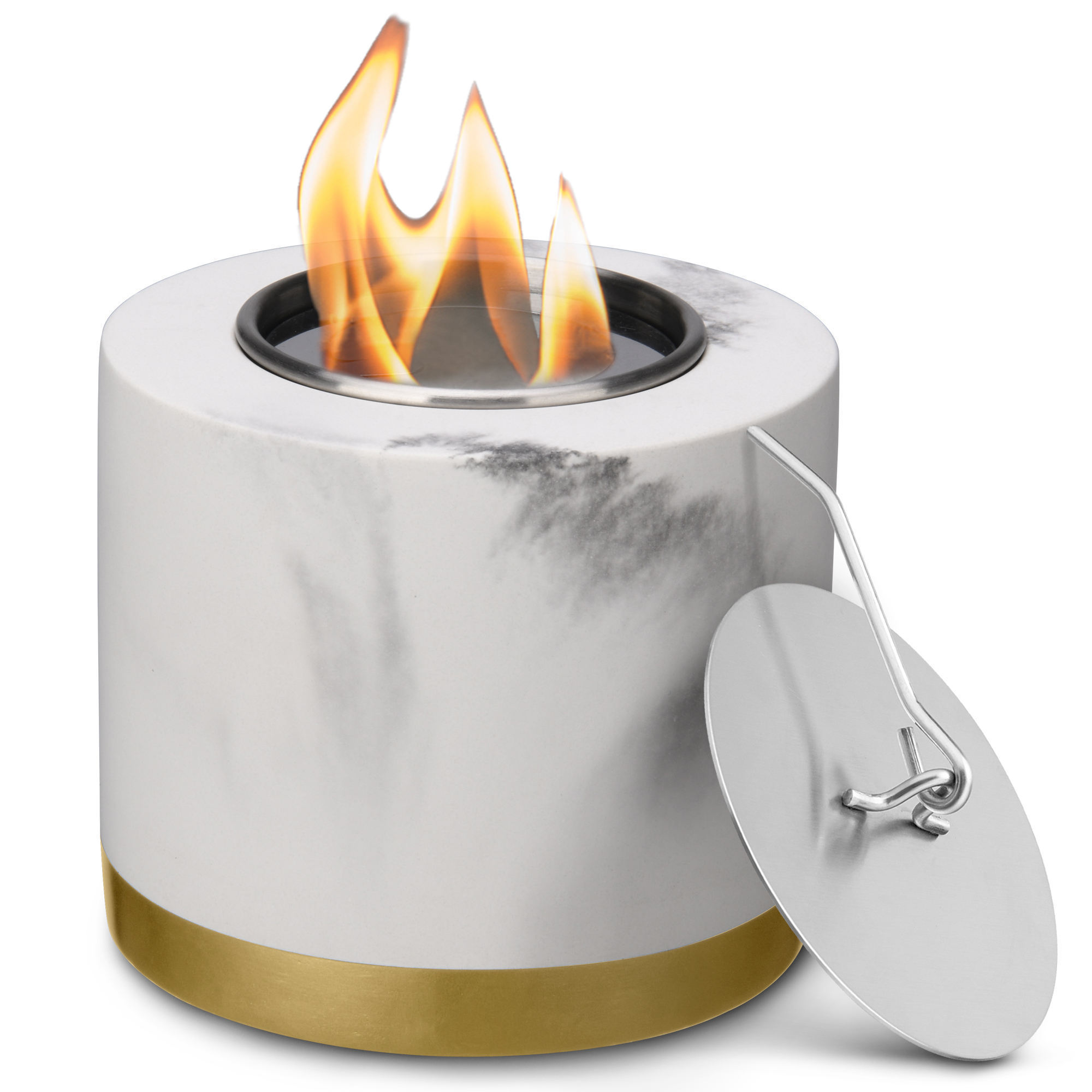 Wholesale Smokeless Mini Concrete Fire Pit Tabletop Fireplaces Top Table Gel Bio Ethanol Fireplace Outdoor Fire Pits