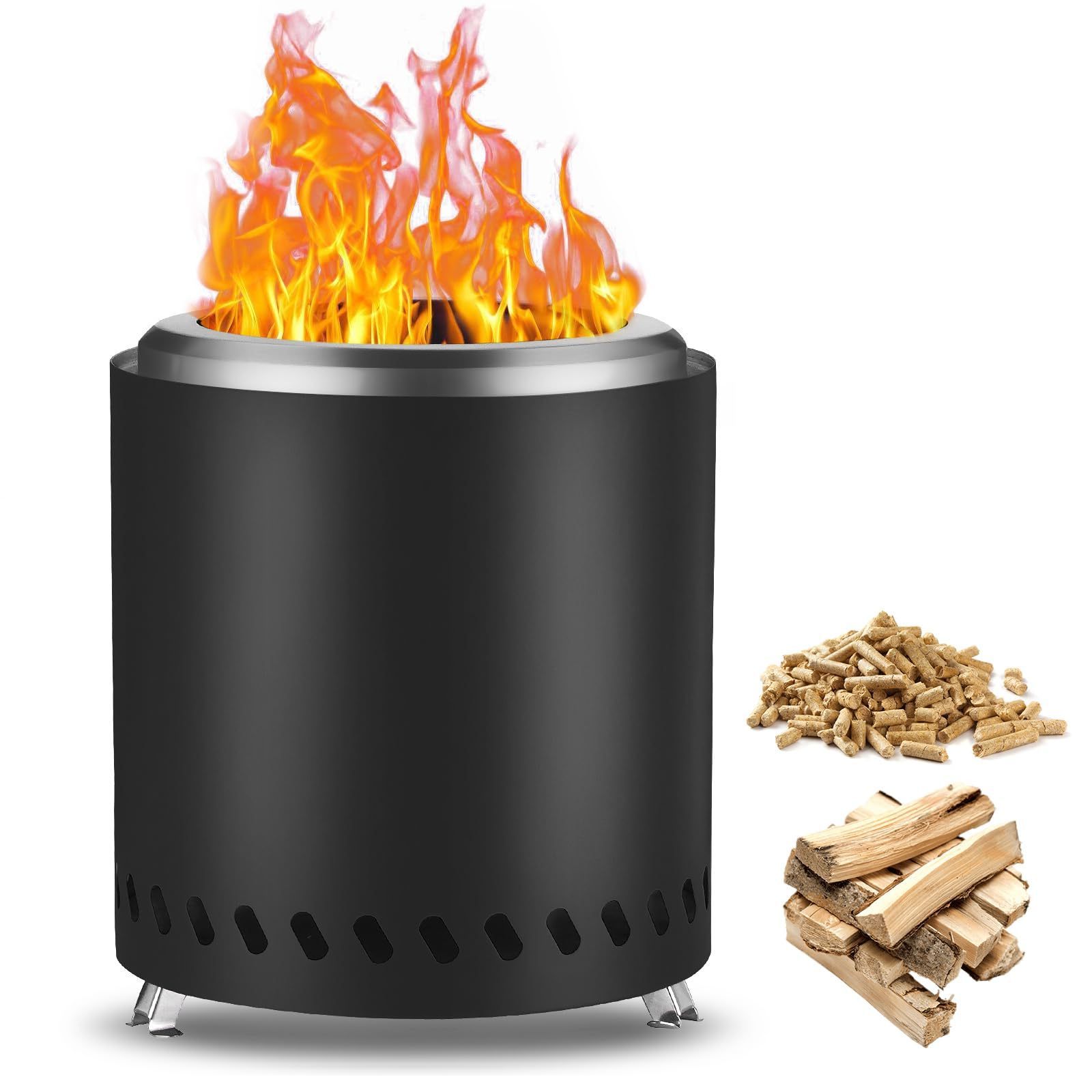 Smokeless Garden Outdoor Fire Pit Portable Wood Burning Bonfire Stainless Steel Tabletop Fire Pit