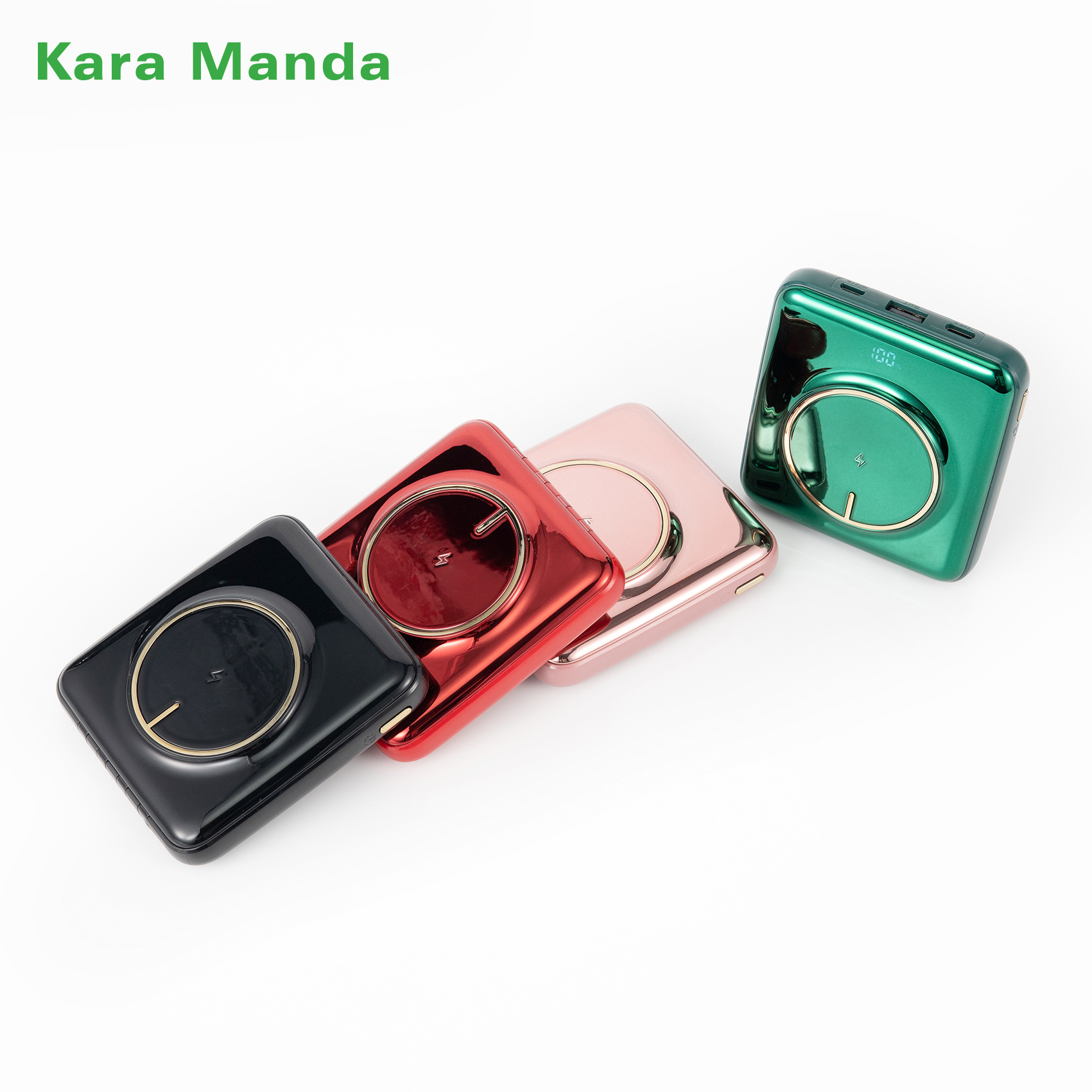 KaraManda High Quality Wireless Mini Power Bank 10000mah Sharing Power Bank Shared Four Wires Multi-Function Portable Power Bank