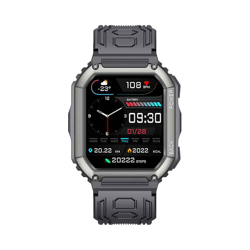 Factory Wholesale KR06 Smartwatch GPS Track 1.8 Big Screen 320Mah Long Battery IP67 Life Waterproof Men Sports Smart Watch 2023