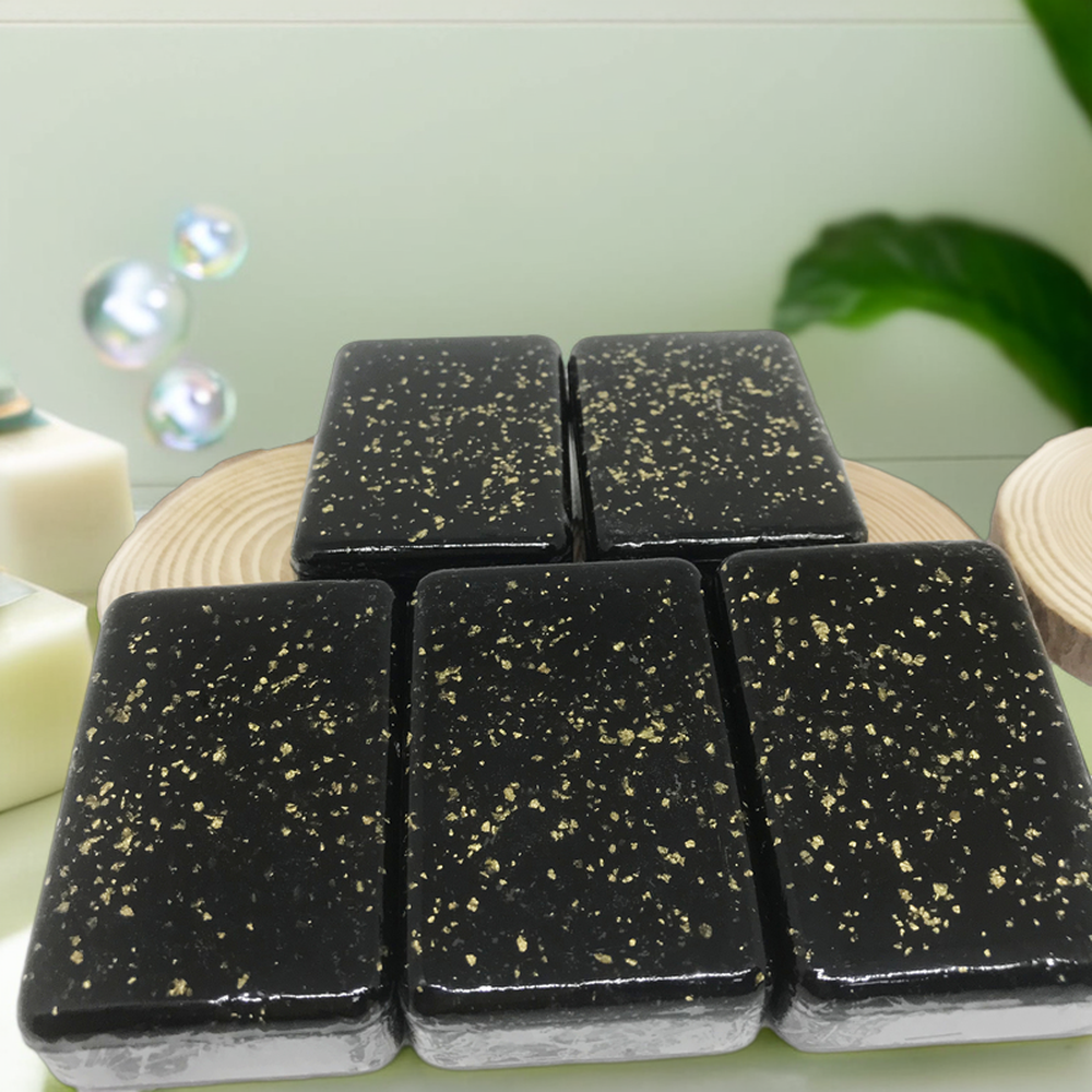 Bath Supplies Skin Care Product Amino Acid 99.9% 24k Gold Gold Leaf Soap Gold Foil Soap Activated Charcoal Whitening Beauty Soap