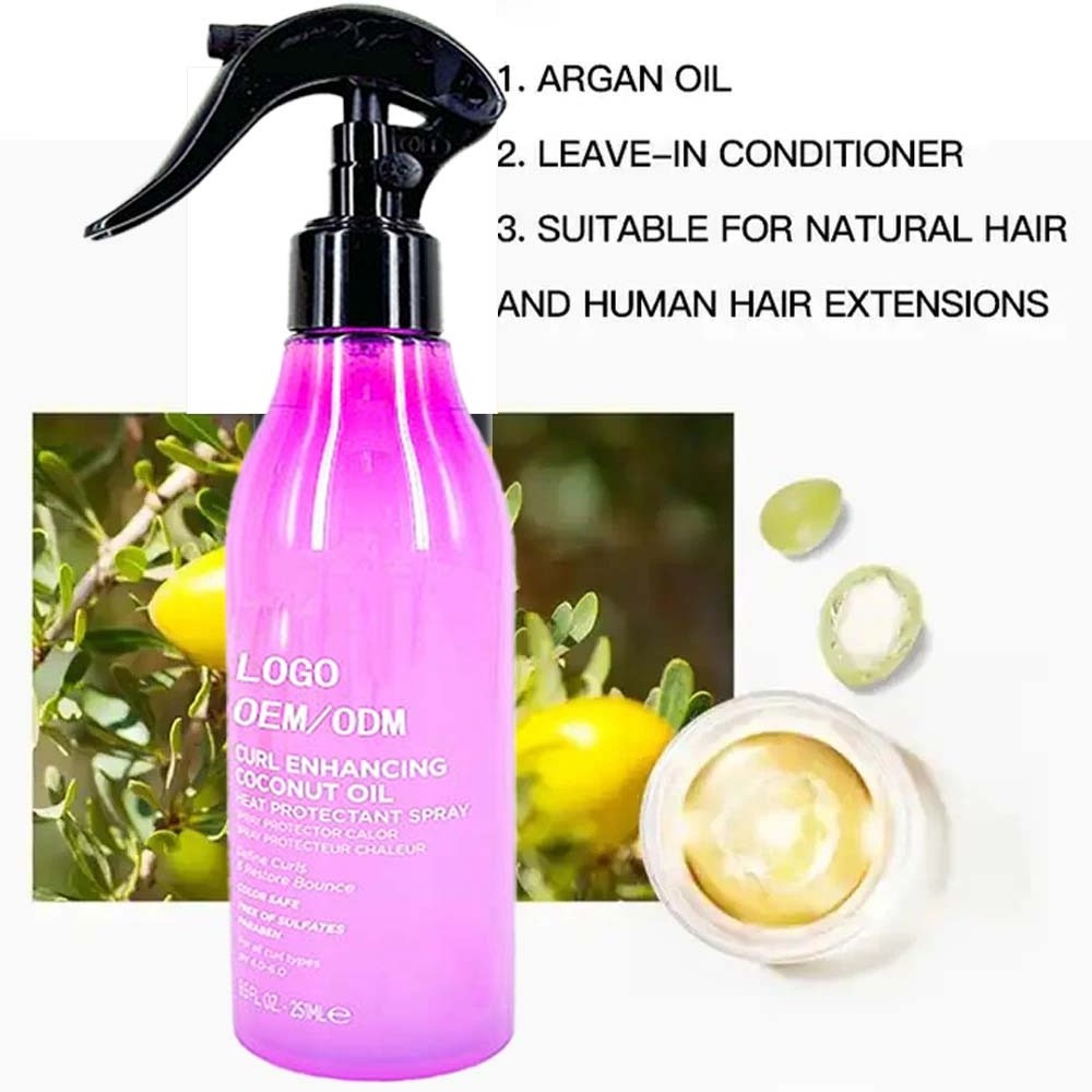 Opal Hair Heat Protection Spray 250ml Organic Argan Oil & Coconut Oil Heat Protecting Hair Spray for All Hair Type