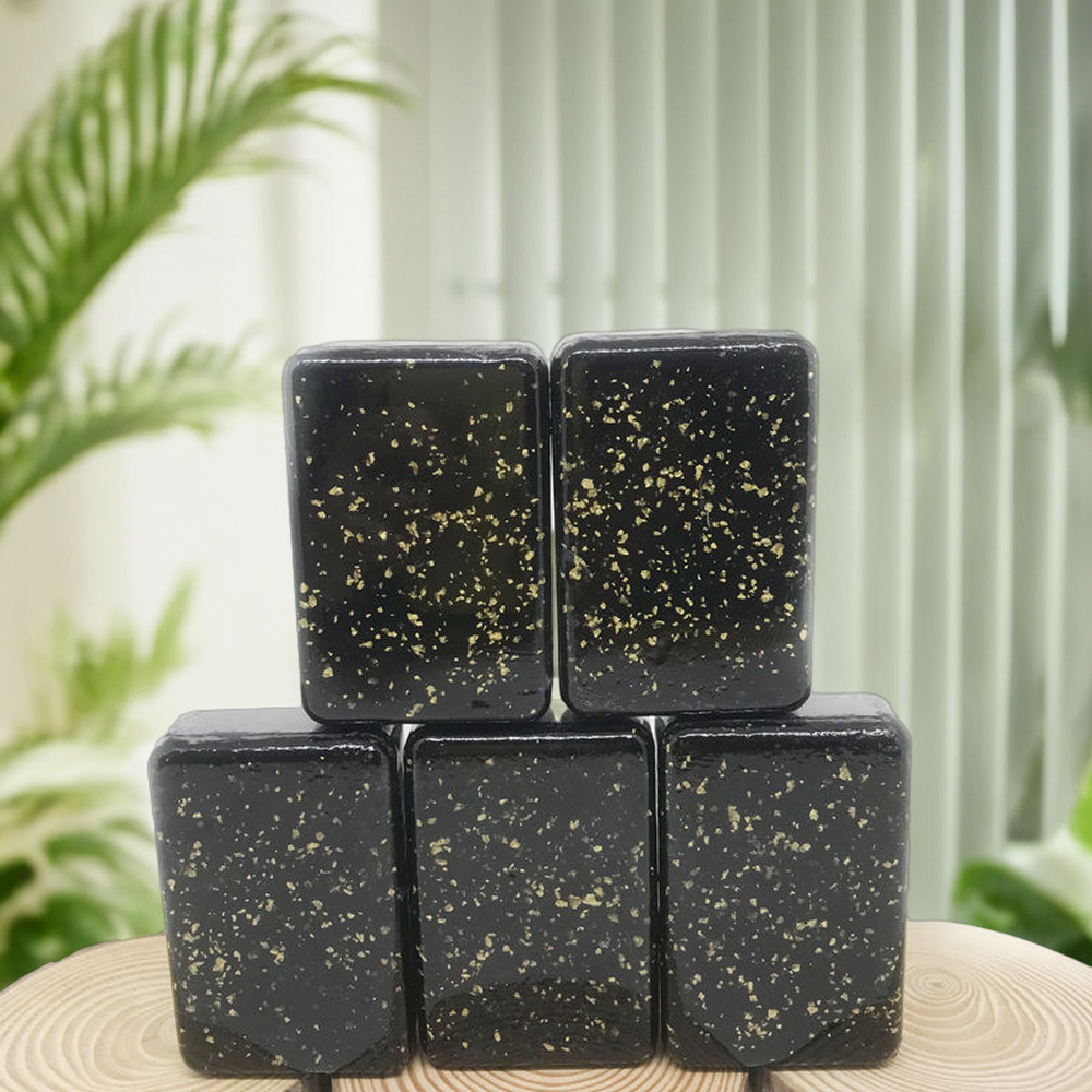 Bath Supplies Skin Care Product Amino Acid 99.9% 24k Gold Gold Leaf Soap Gold Foil Soap Activated Charcoal Whitening Beauty Soap