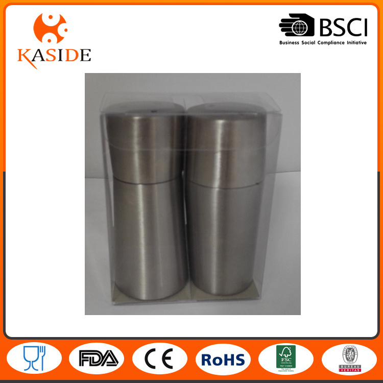 Factory Directly Sale Stainless Steel Salt and Pepper Shaker with Brass Coating