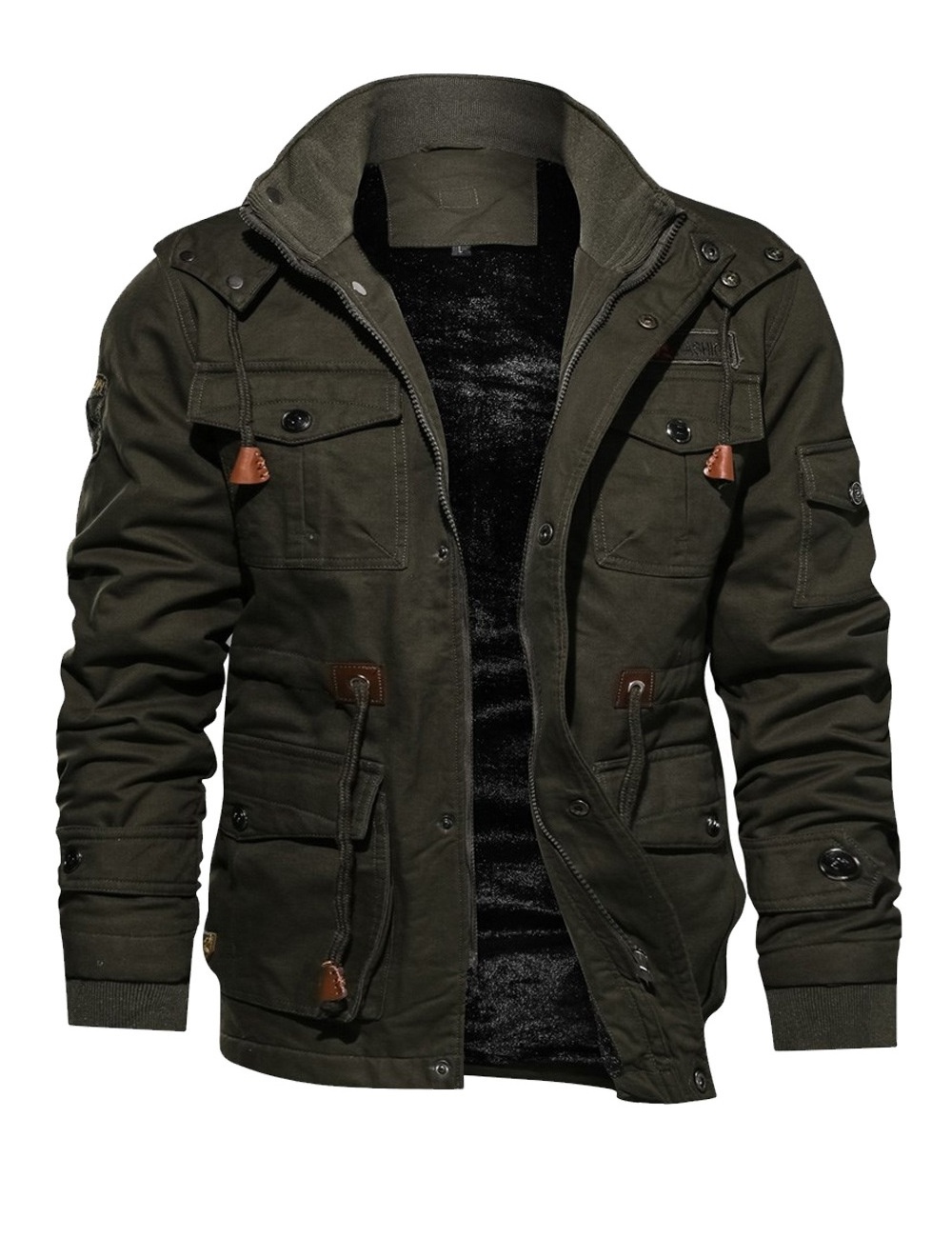 New Design Custom Mens Jacket Winter Fleece Jackets Warm Thicken Outerwear Plus Size Men's Jackets