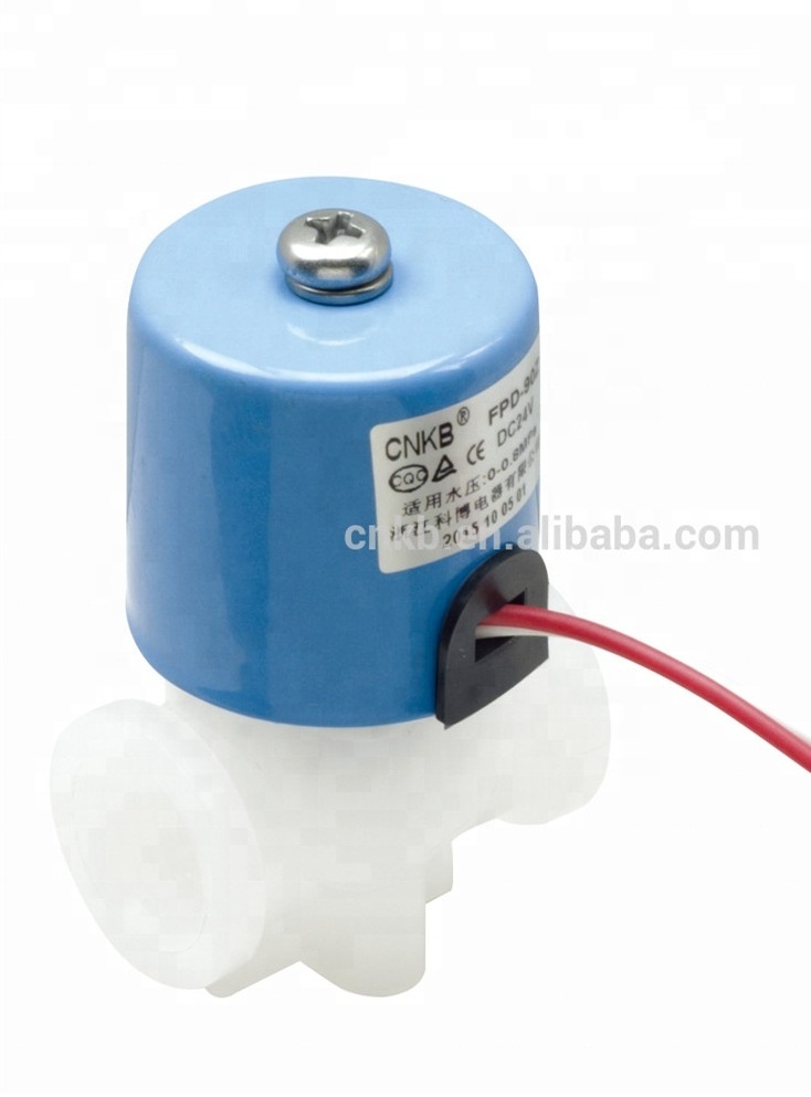 CNKB food grade DC12/24/36V FPD-90Z plastic water auto direct acting  solenoid valve