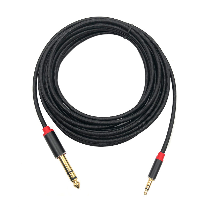 Premium Plug 6.35mm to 3.5mm Male to Male Microphone Speaker Stereo Jack Audio Cable