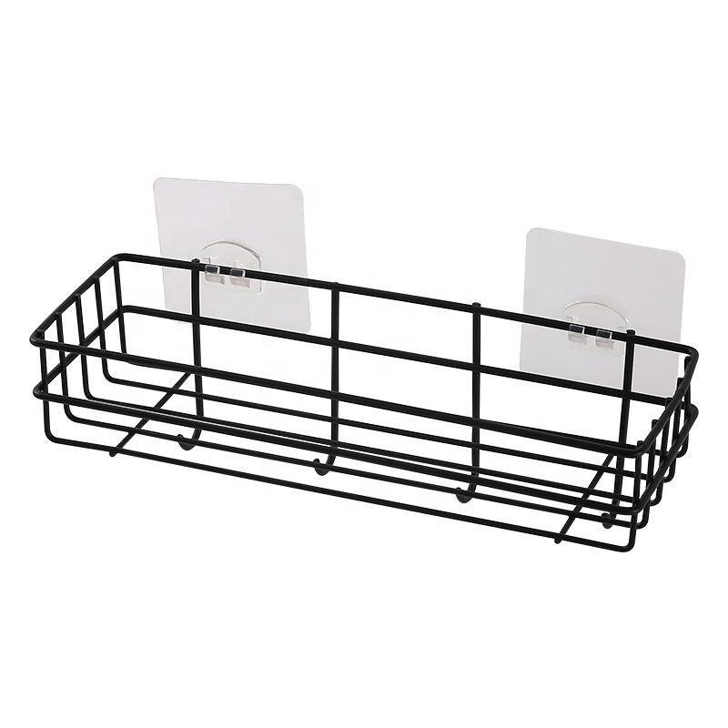 Wall mounted bathroom shower storage rack metal household organizer bathroom hanging storage rack