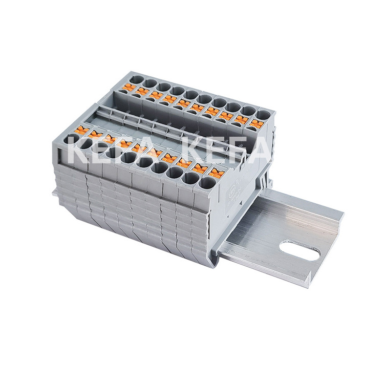 New Din Rail Terminal Blocks KFPT2511-2.5 2.5mm Grey color factory directly Terminal Block