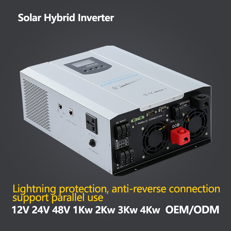 solar hybrid inverter mppt solar pump 12V 24V 48V1kw~5Kw High Frequency Inverter charger on off grid DCAC inverter solar air